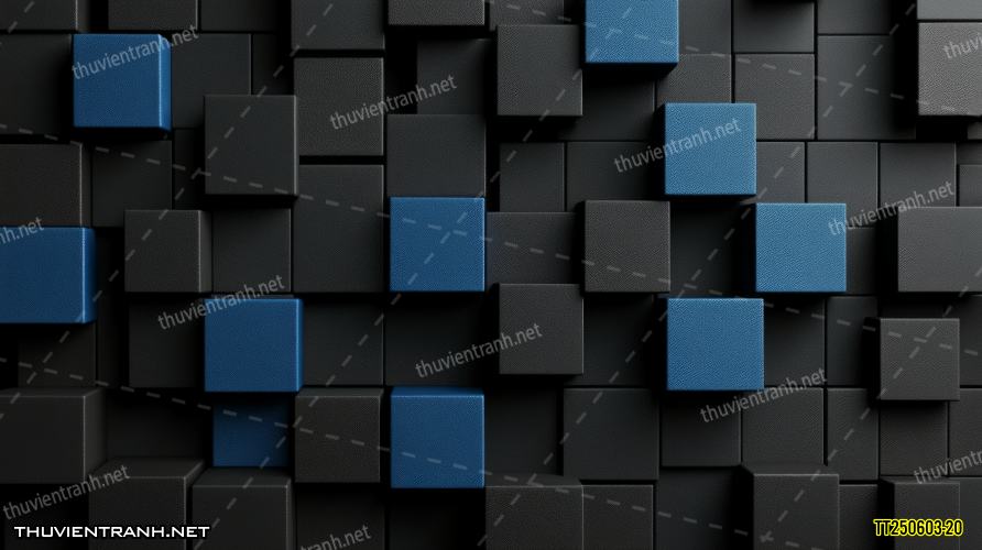 Tranh dán tường 3D trừu tượng- -TT250603-20 - Tranh tường chất lượng cao